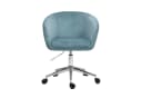 SVITA Bürostuhl LOUISA Samtbezug Blau 360° drehbar Bild 5