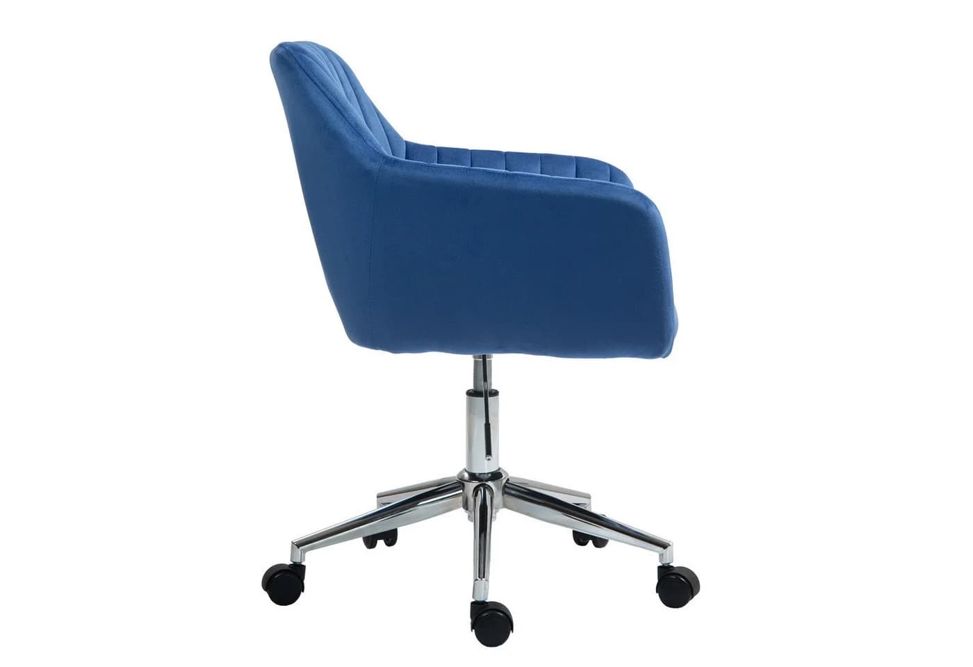 SVITA Bürostuhl OLIVER, Drehbar, Höhenverstellbar, Samt, Blau - Bild 3
