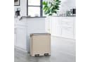 SVITA Mülltrennsystem Tretmülleimer 2x 30L Stahl Taupe Bild 1