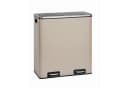 SVITA Mülltrennsystem Tretmülleimer 2x 30L Stahl Taupe Bild 2