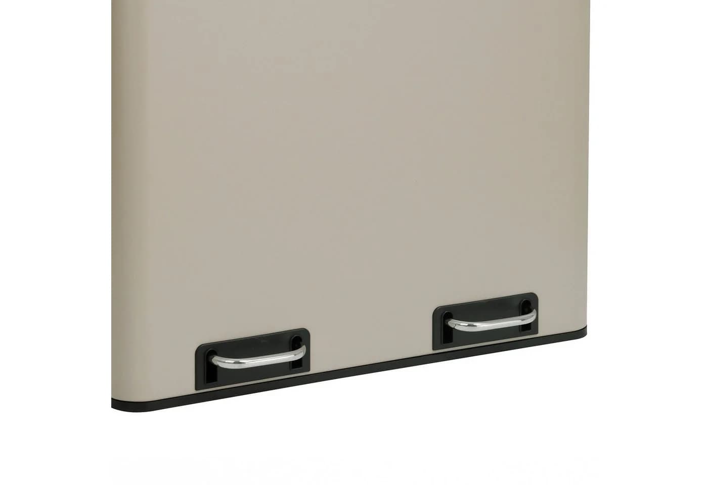 SVITA Mülltrennsystem Tretmülleimer 2x 30L Stahl Taupe - Bild 5