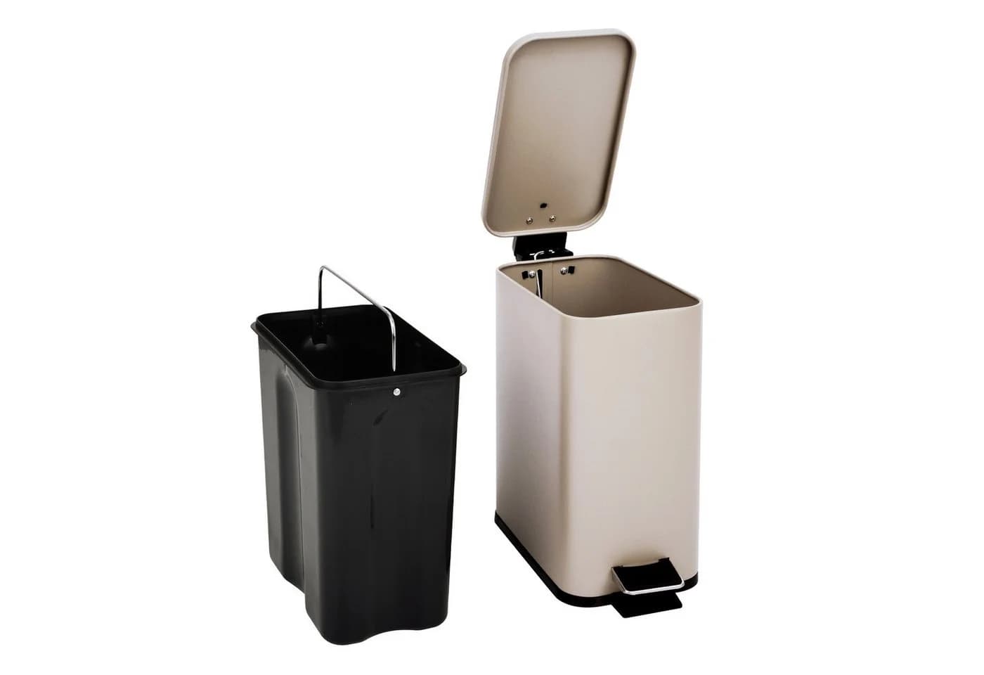 SVITA Mülleimer ST5 Softclose Tretmülleimer 5L Taupe Beige