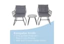 SVITA Balkonset AMALFI Rattan Outdoor Sitzgruppe Hellgrau Bild 3