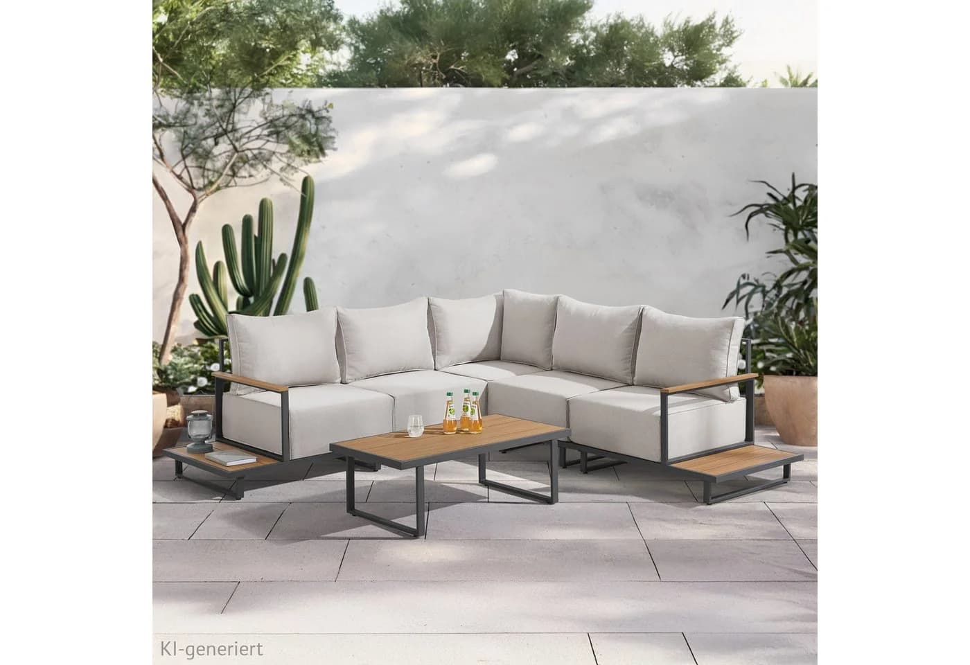SVITA Gartenlounge-Set MALIBU Grau Modular Outdoor Sitzgruppe
