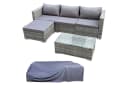 SVITA Loungeset QUEENS 5-tlg. Grau Polyrattan mit Tisch & Kissen Bild 2