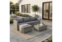 SVITA Loungeset QUEENS 5-tlg. Grau Polyrattan mit Tisch & Kissen Bild 3