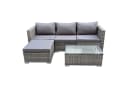 SVITA Loungeset QUEENS 5-tlg. Grau Polyrattan mit Tisch & Kissen Bild 5