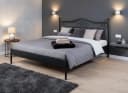 BedBox Metallbett Alessia Weiß mit dekorativem Kopfteil Bild 3
