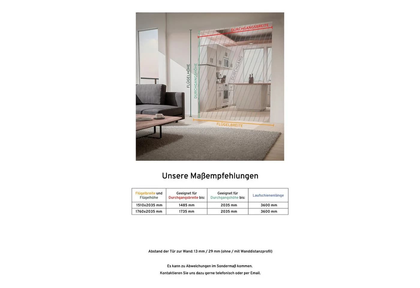 inova wohnen Doppelschiebetür Holz Wildeiche mit Softclose - Bild 3