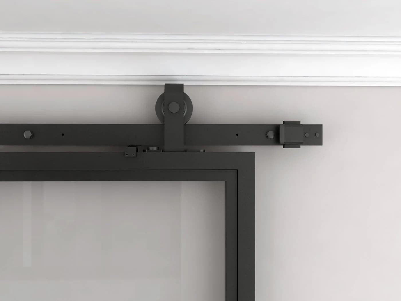 inova wohnen Glasschiebetür Satiniertes Glas Schwarz Softclose - Bild 3