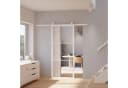 inova wohnen Glasschiebetür Klarglas mit weißem Stahlrahmen, Softclose, Loftstyle Bild 2