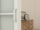 inova wohnen Glasschiebetür Klarglas mit weißem Stahlrahmen, Softclose, Loftstyle Bild 4