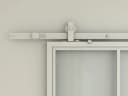inova wohnen Glasschiebetür Weiß mit Klarglas-Einsatz, Loftstyle Bild 3