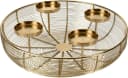 matrasa Adventskranz aus Metall Gold 4 Kerzenhalter Bild 2