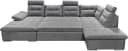 Wohnlandschaft ED EXCITING DESIGN Jakarta U-Form Grau mit Bettfunktion Bild 2