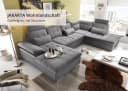 Wohnlandschaft ED EXCITING DESIGN Jakarta U-Form Grau mit Bettfunktion Bild 3