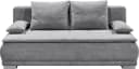 Schlafsofa Luigi Grau Microvelours mit Bettkasten und Schlaffunktion Bild 1