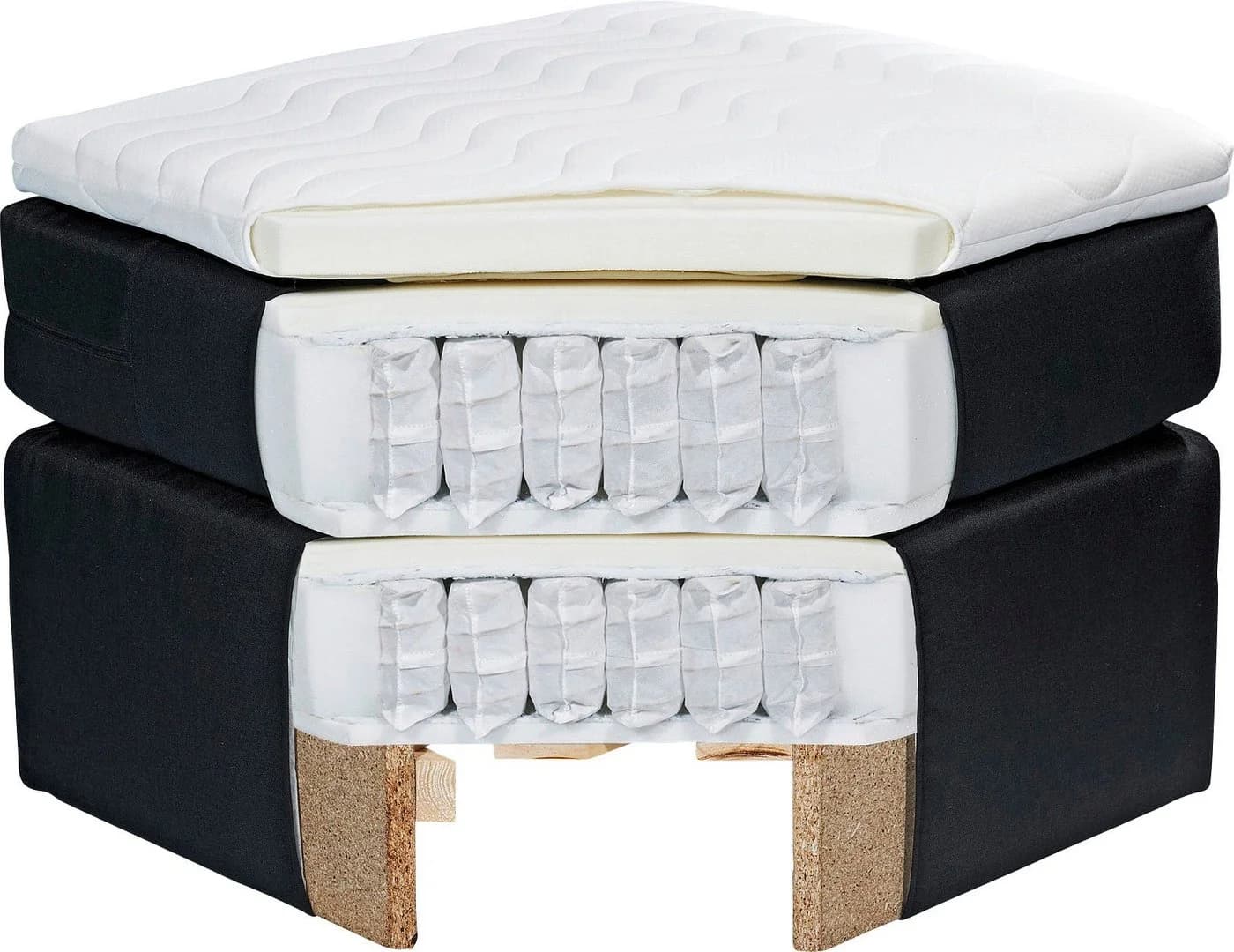 Boxspringbett Palermo beige mit Motor und Stauraum - Bild 4