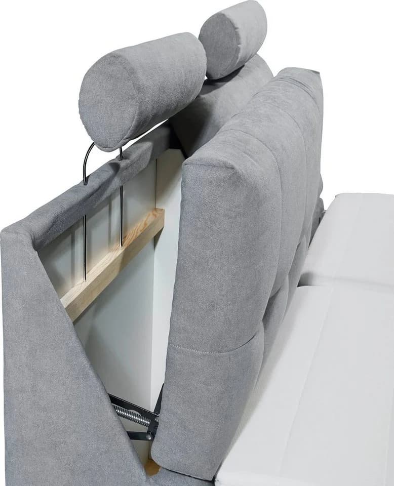 ED EXCITING DESIGN Boxspringbett Palermo Grau mit Motor und Stauraum - Bild 5