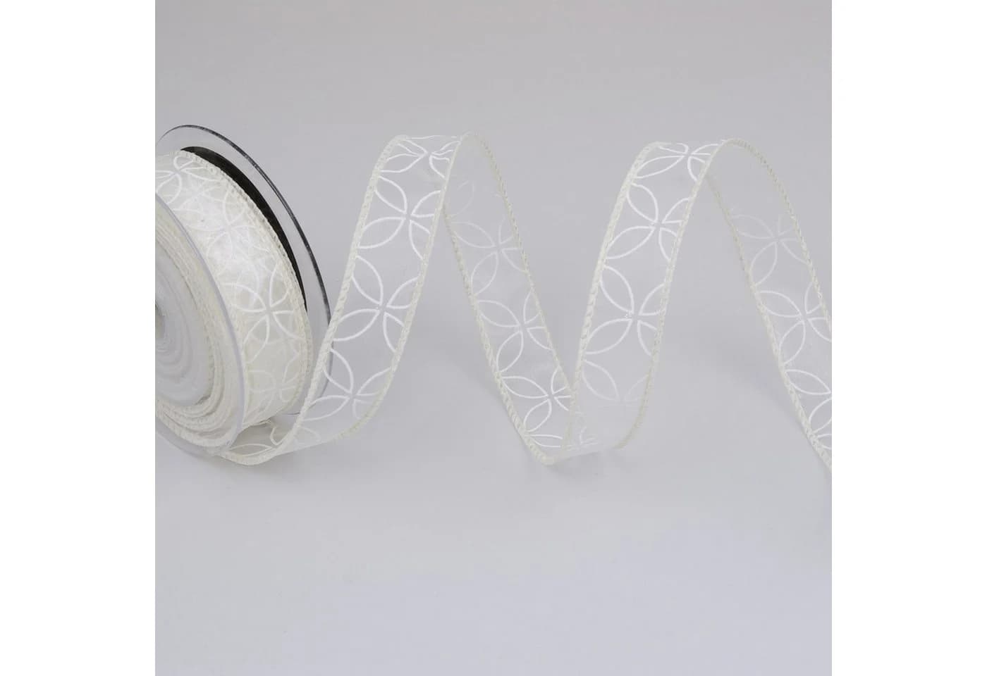 Deko AS Hochzeitsband Organza Ivory 25mm 10m