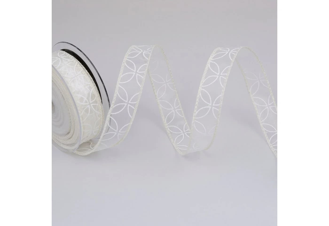 Deko AS Hochzeitsband Organza Ivory 25mm 10m - Bild 2
