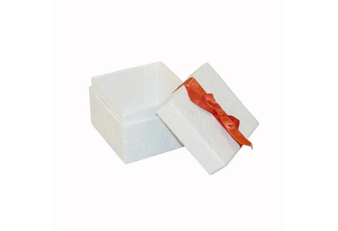 Deko AS Geschenkbox Naturpapier mit roter Schleife
