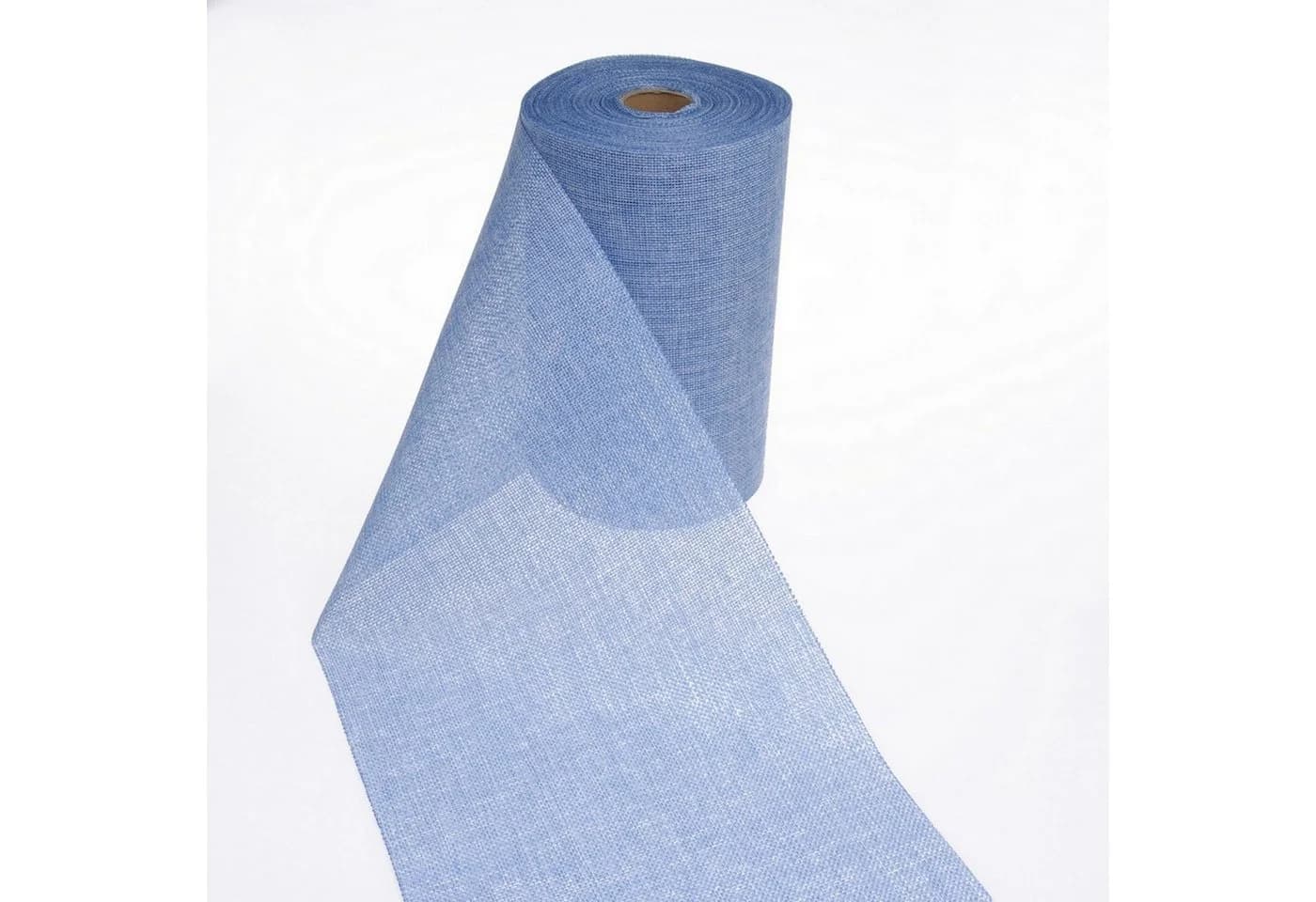 Deko AS Tischläufer Shabby Chic Leinenoptik hellblau 300mm 5m Rolle