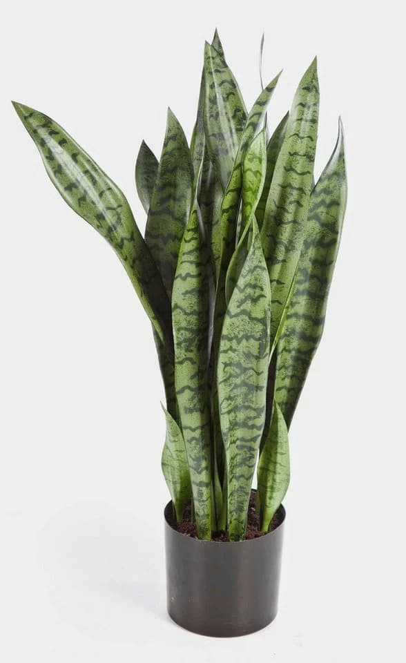 artplants Sansevieria Kunstpflanze Grün Getopft 80cm - Bild 2