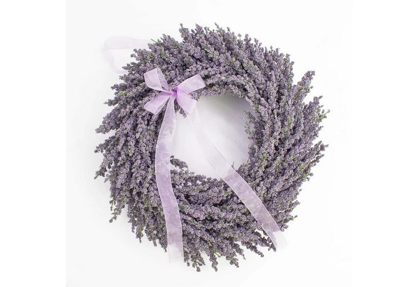 Künstlicher Lavendelkranz auf Rattan, violett, Ø 40cm - artplants - Bild 2