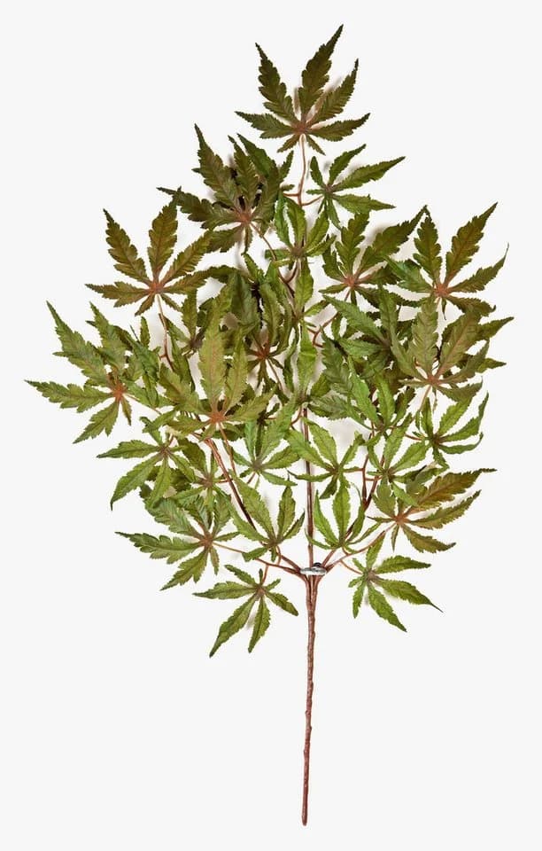 artplants Kunstzweig Japanischer Ahornzweig AKAYO Grün-Rot 60 cm - Bild 2