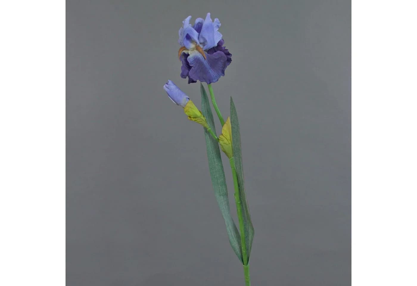 artplants Kunstblume Iris Deluxe Blau 70cm - Bild 2