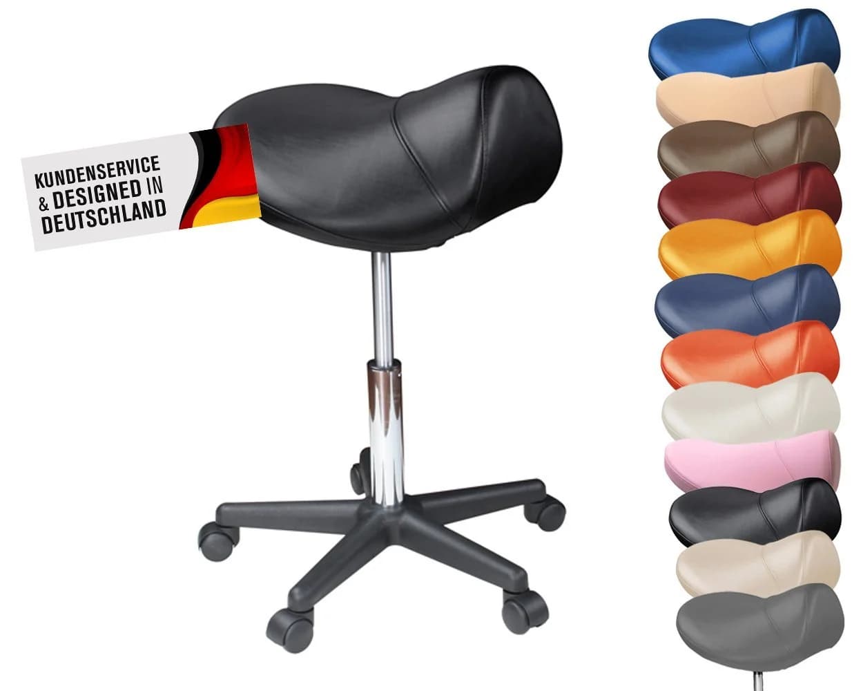 Duke-Handel PROMAFIT Sattelhocker Schwarz Ergonomisch Höhenverstellbar - Bild 2