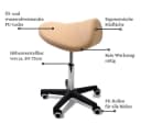 Duke-Handel Drehhocker Sattelhocker Ergonomisch Höhenverstellbar Kunstleder Bild 3