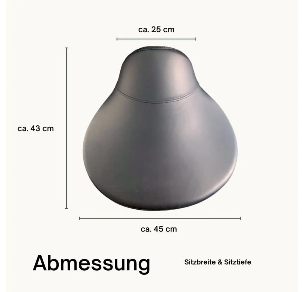Duke-Handel PROMAFIT Sattelhocker Blau Höhenverstellbar Rollhocker - Bild 4