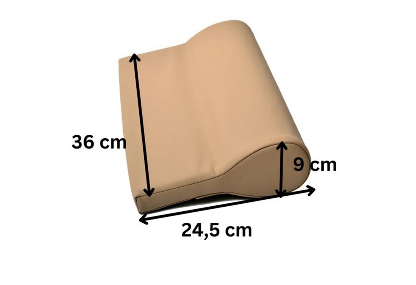 Duke-Handel Nackenkissen Schwarz Kunstleder Super-Soft - Bild 3