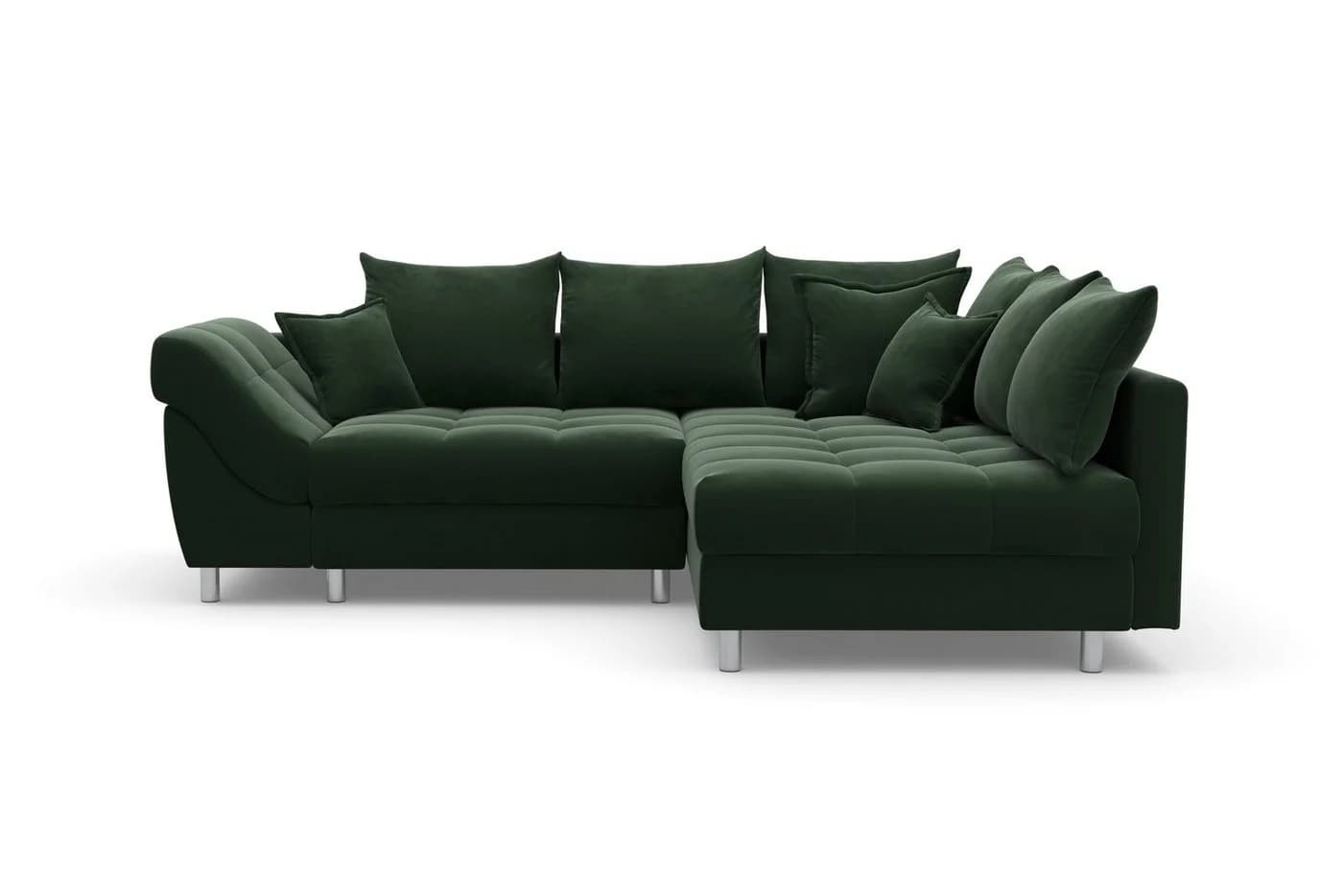 Ecksofa COLLECTION AB Innsbruck L-Form Flaschengrün Microfaser