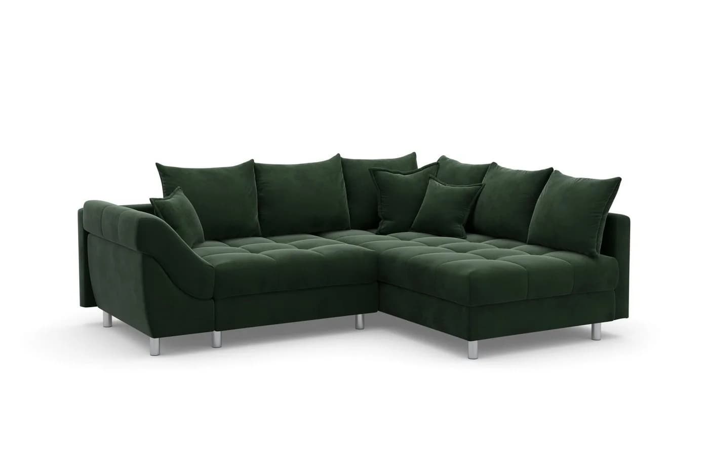 Ecksofa COLLECTION AB Innsbruck L-Form Flaschengrün Microfaser - Bild 4