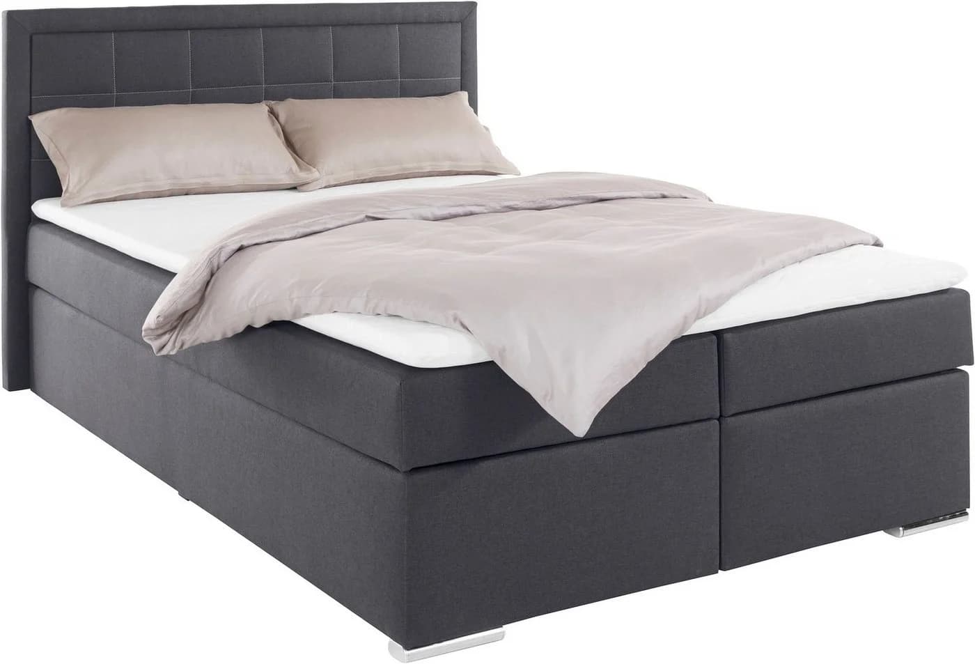 Boxspringbett COLLECTION AB Athena mit Bettkasten Anthrazit