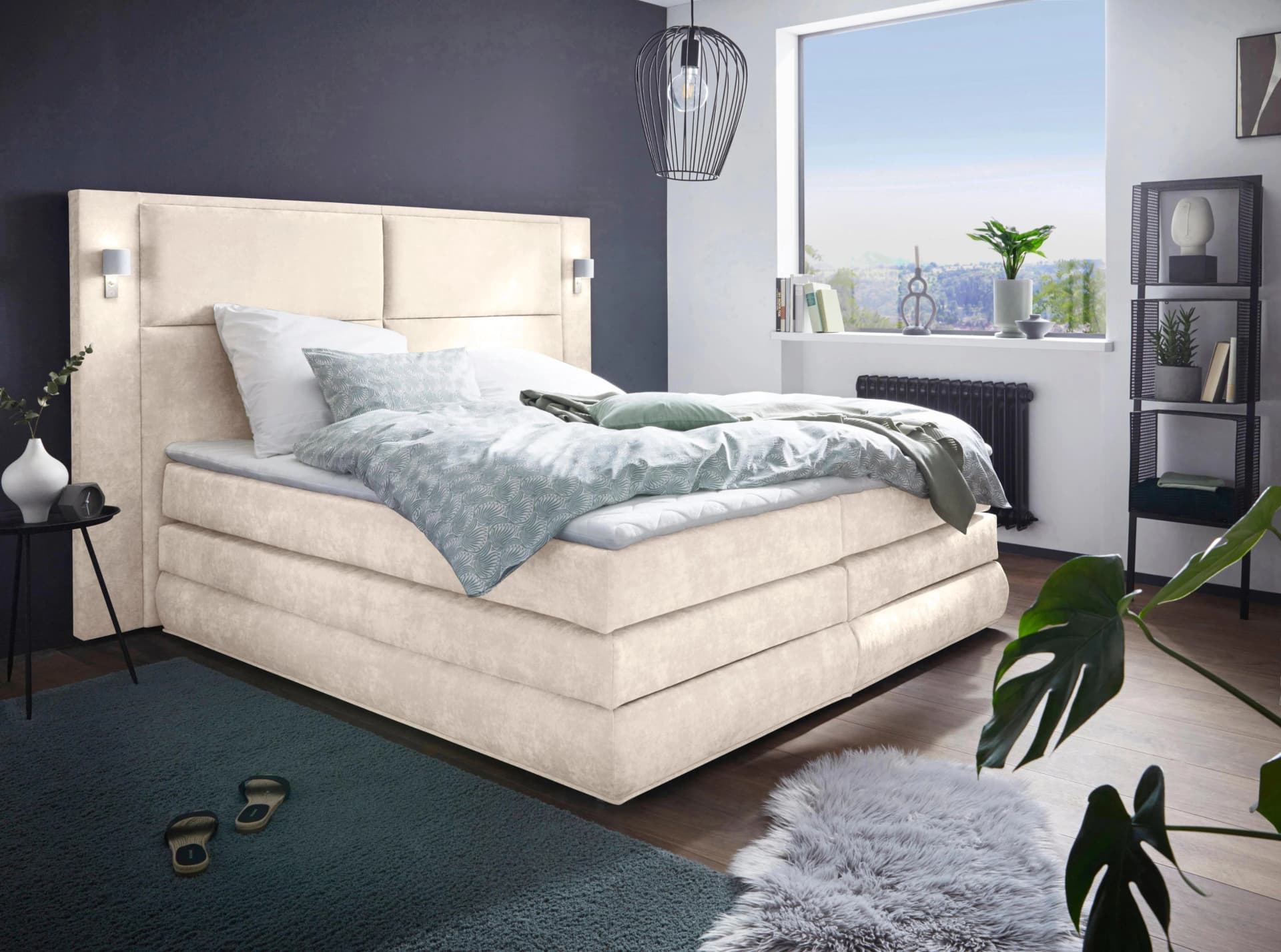 Boxspringbett COLLECTION AB Copenhagen mit LED und Bettkasten