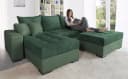 Ecksofa COLLECTION AB Josy L-Form Grün mit Bettfunktion Bild 2