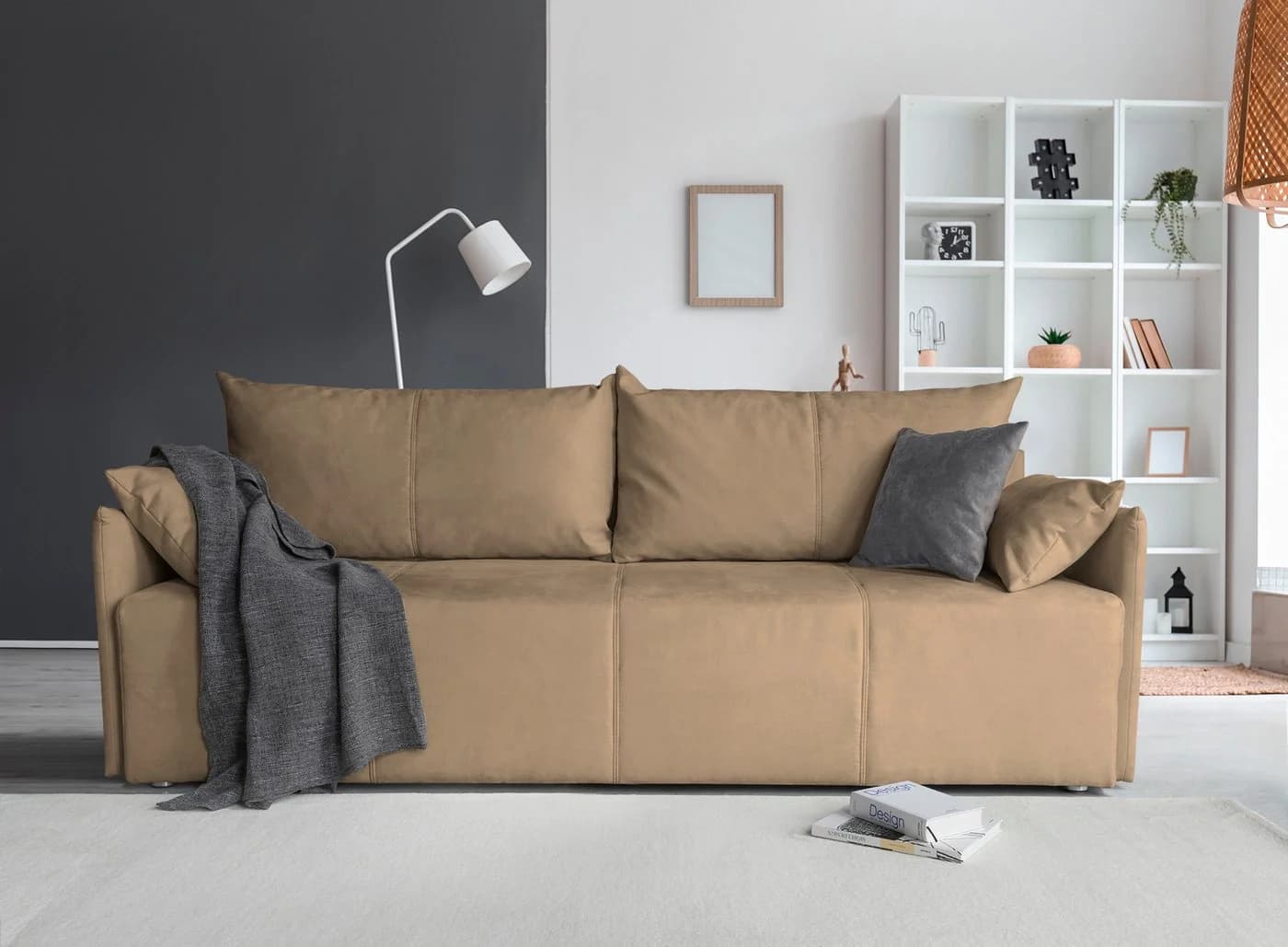 Schlafsofa COLLECTION AB Beige mit Bettkasten und Liegefläche - Bild 2