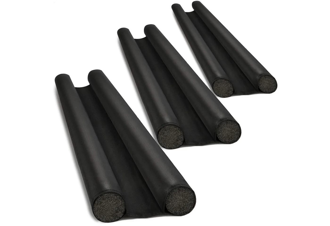 com-four Zugluftstopper 3-tlg. Schwarz mit Doppeldichtung - Bild 2