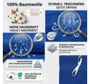 Betz Handtuch Set 10-tlg. PREMIUM Royalblau 100% Baumwolle Bild 4