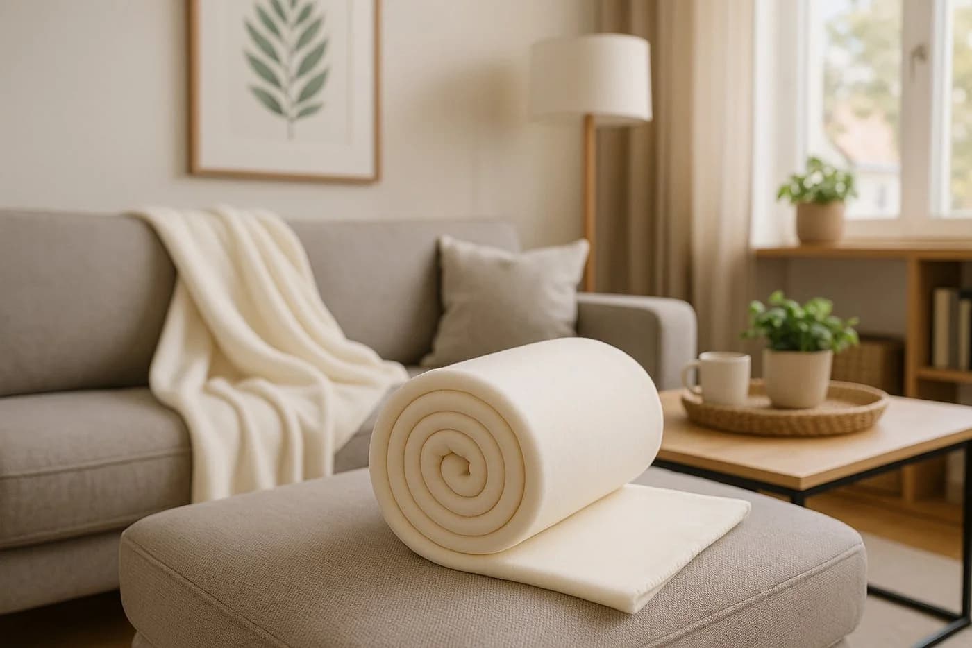 Betz Wohndecke Luxus Fleecedecke Creme 130x170 cm - Bild 3