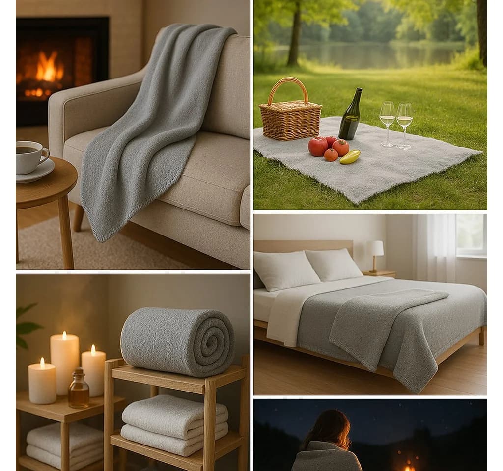 Betz Fleecedecke Kuscheldecke 130x170 cm Silbergrau 180 g/m²