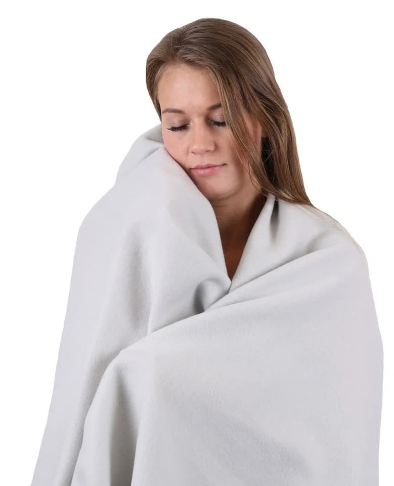 Betz Fleecedecke Kuscheldecke 130x170 cm Silbergrau 180 g/m² - Bild 4