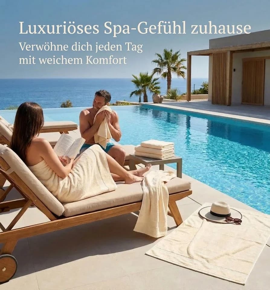 Betz Handtuch Set 10-tlg. PREMIUM Beige 100% Baumwolle - Bild 4