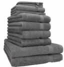 Betz Handtuch Set 10-tlg. PREMIUM Anthrazit 100% Baumwolle Bild 2
