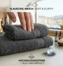 Betz Handtuch Set 10-tlg. PREMIUM Anthrazit 100% Baumwolle Bild 5