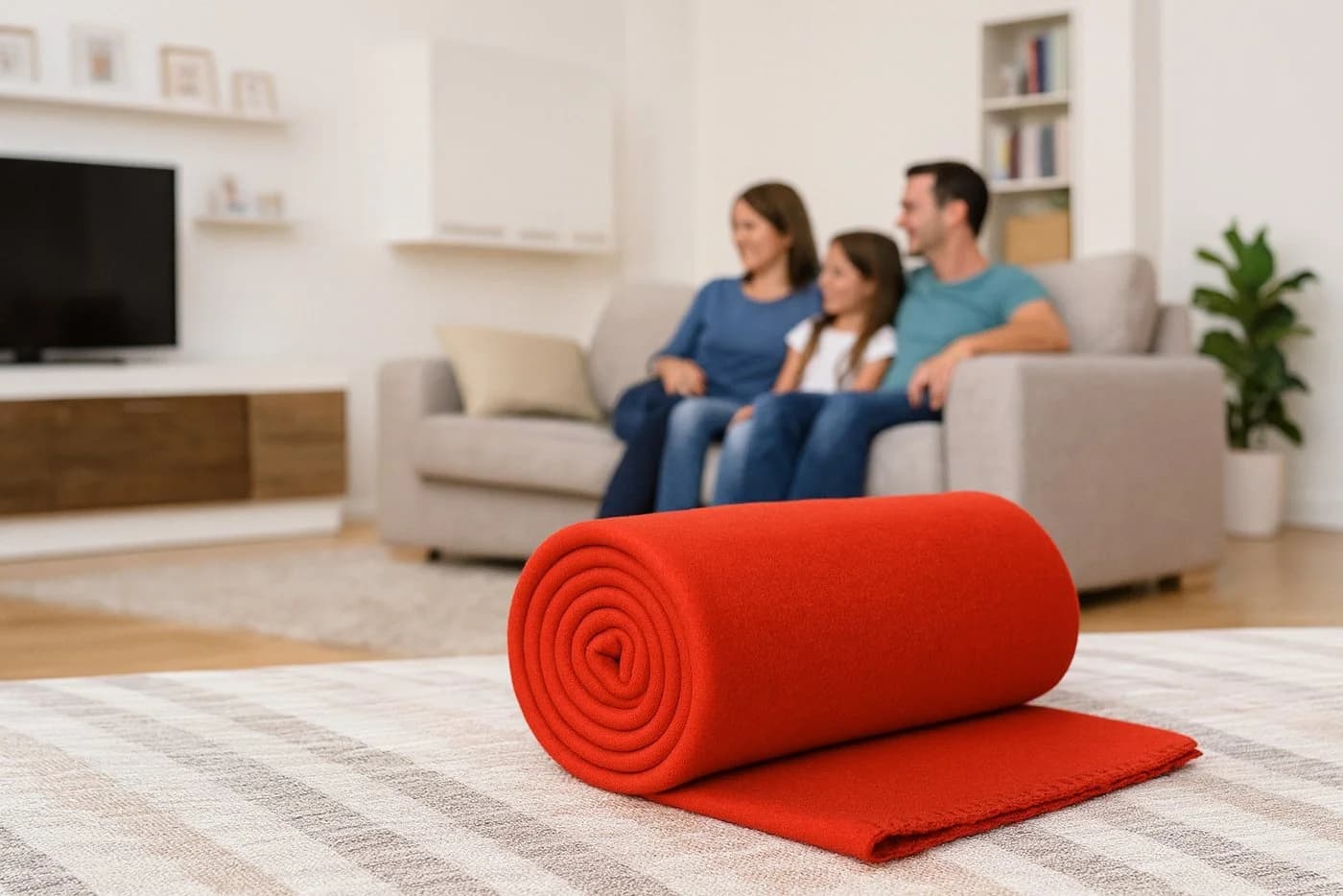 Betz Fleecedecke Kuscheldecke 130x170 cm Rot - Bild 4